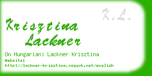 krisztina lackner business card
